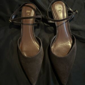 Zara Women's Elegant Brown Pointed Heels